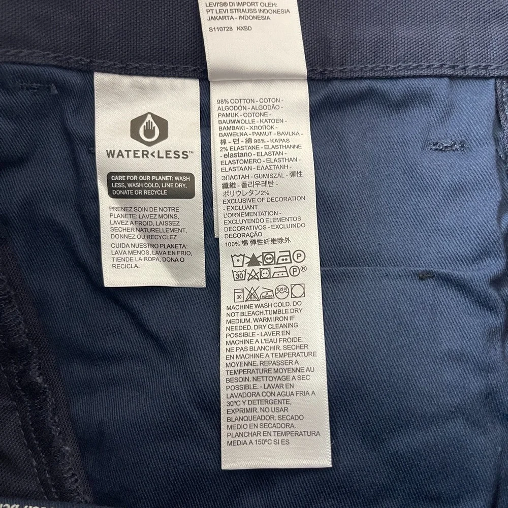 Levis Pants Mens 38x30 Blue 511 Slim Utility Canvas Carpenter Y2K 90s Workwear